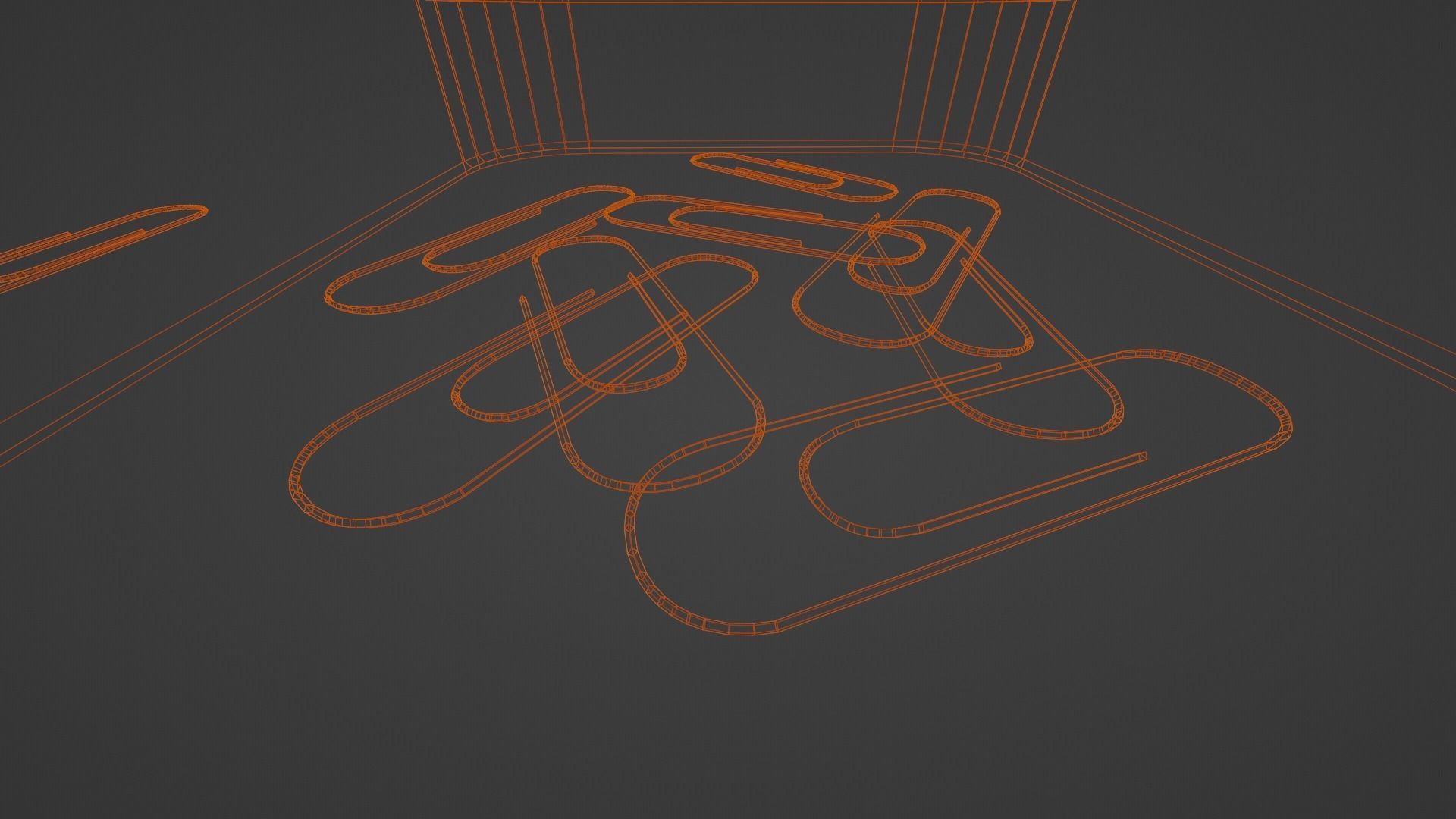 regular office and school paperclips with box Low-poly 3D model_4