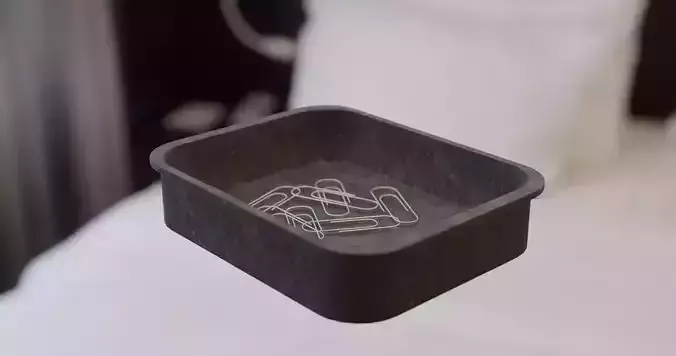 regular office and school paperclips with box Low-poly 3D model