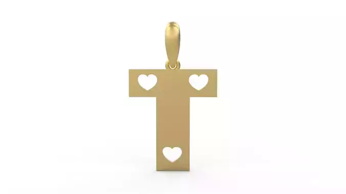 Initial Letters Pendant Lovebeat T