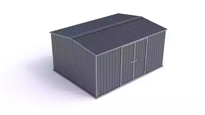 Medium Garden Shed High Poly 3D model