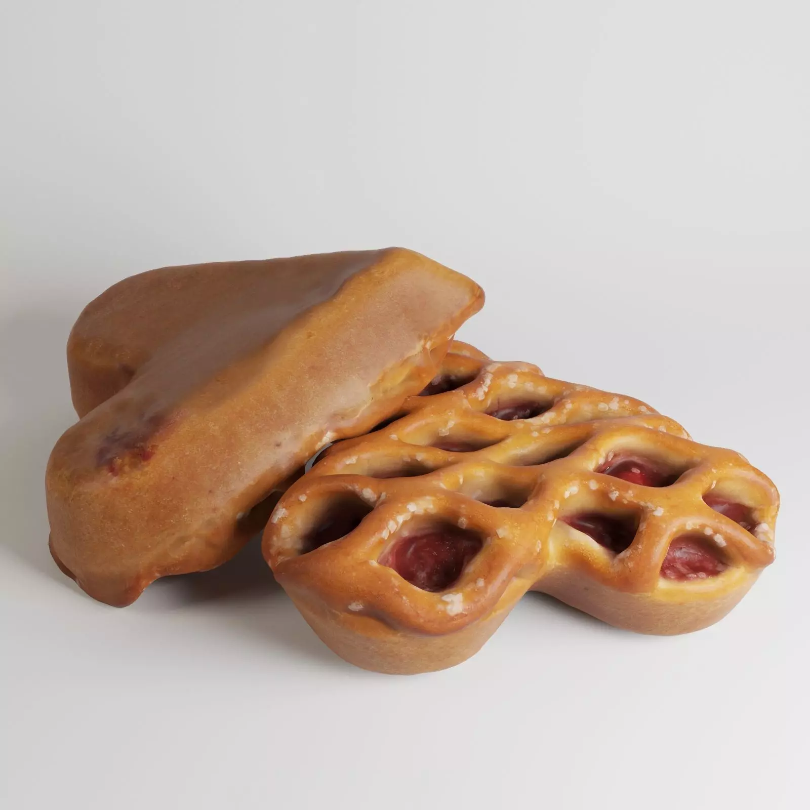 Strawberry dessert 3D model_0