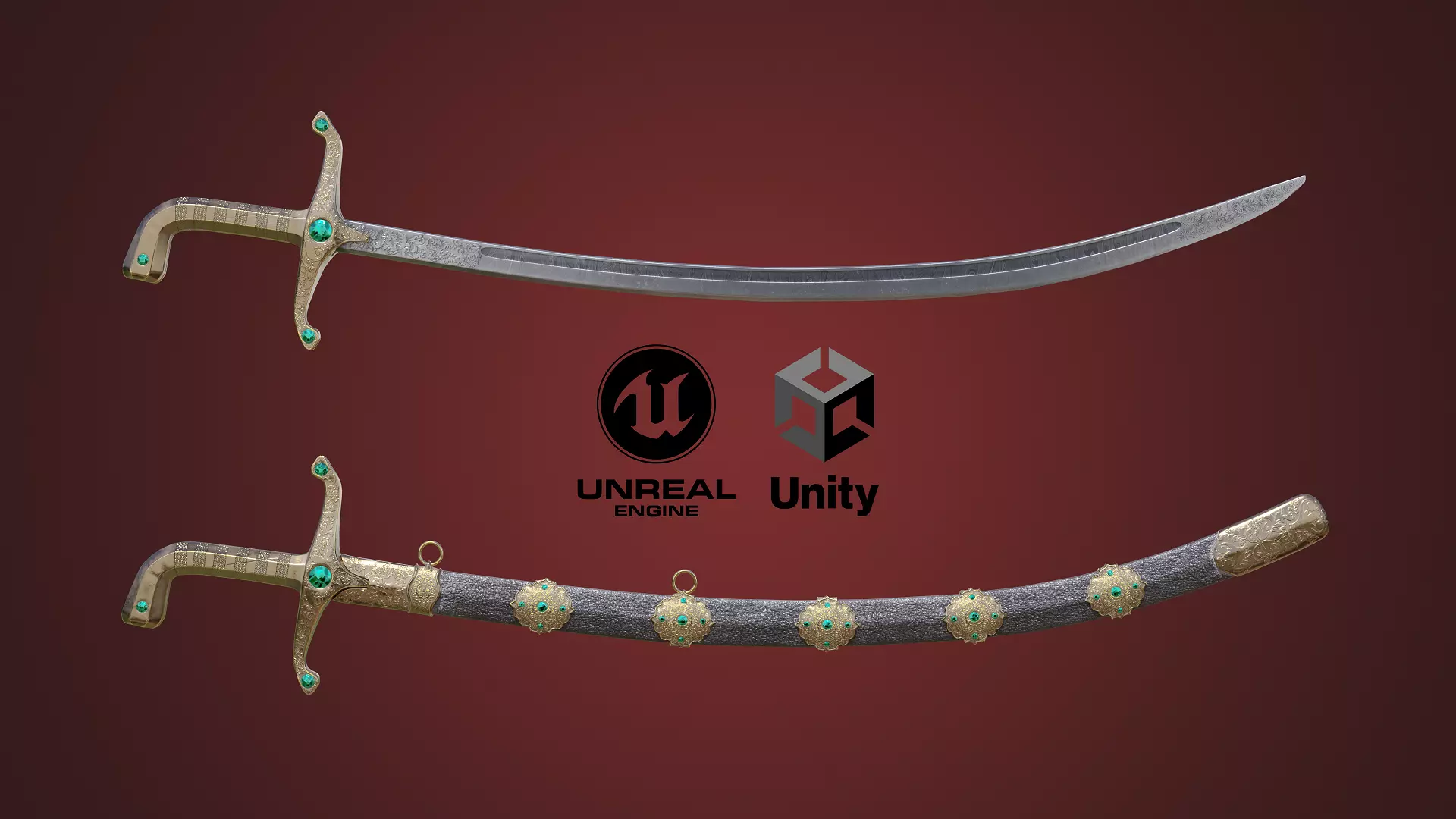 Noble Saber Free low-poly 3D model