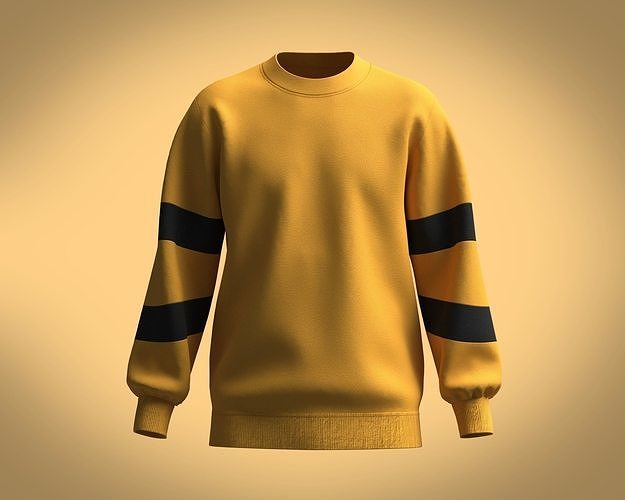 Mens Yellow Sweatshirt 3D model