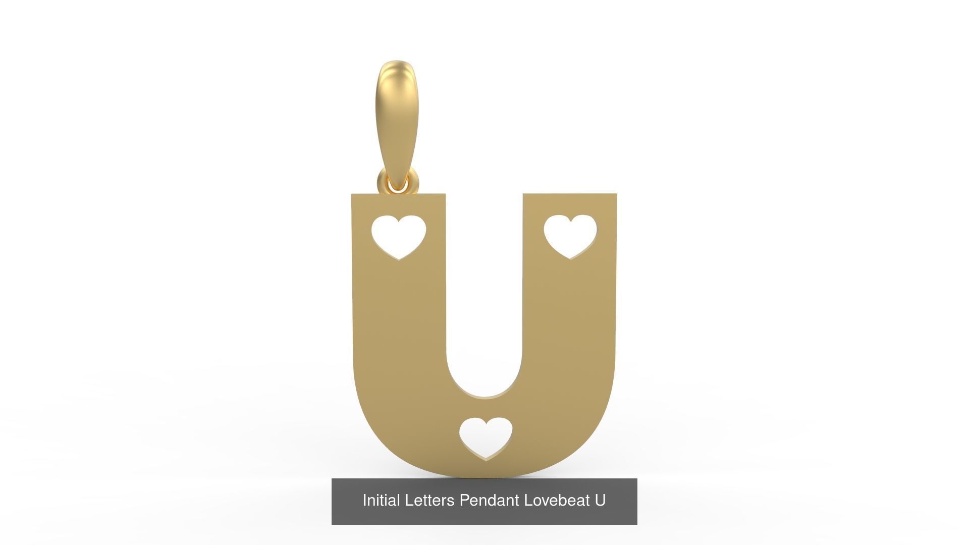 Initial Letters Pendant Alphabets Lovebeat 3D Model Collection_23