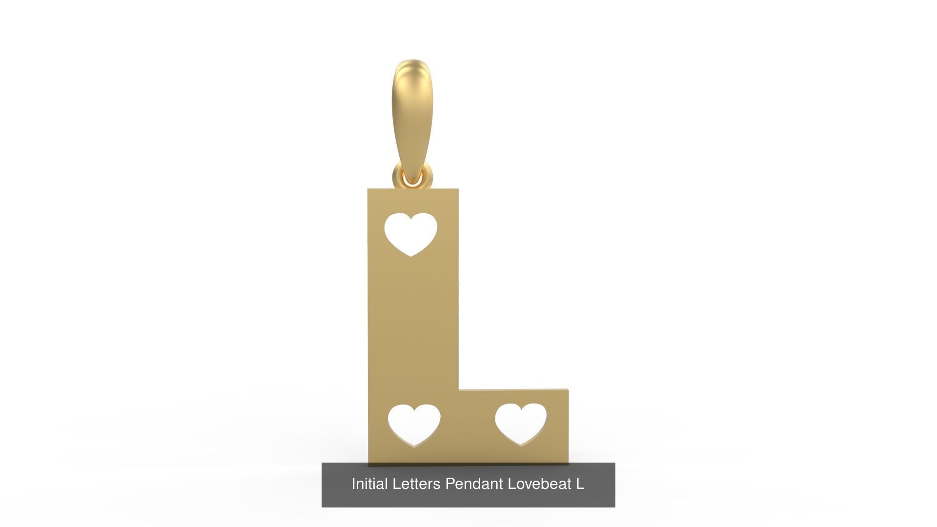 Initial Letters Pendant Alphabets Lovebeat 3D Model Collection_14