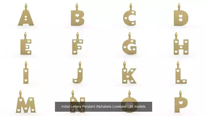 Initial Letters Pendant Alphabets Lovebeat