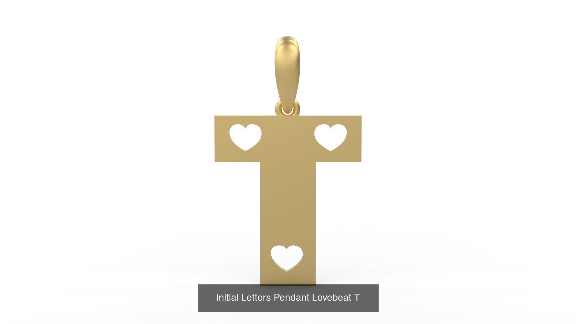 Initial Letters Pendant Alphabets Lovebeat 3D Model Collection_22