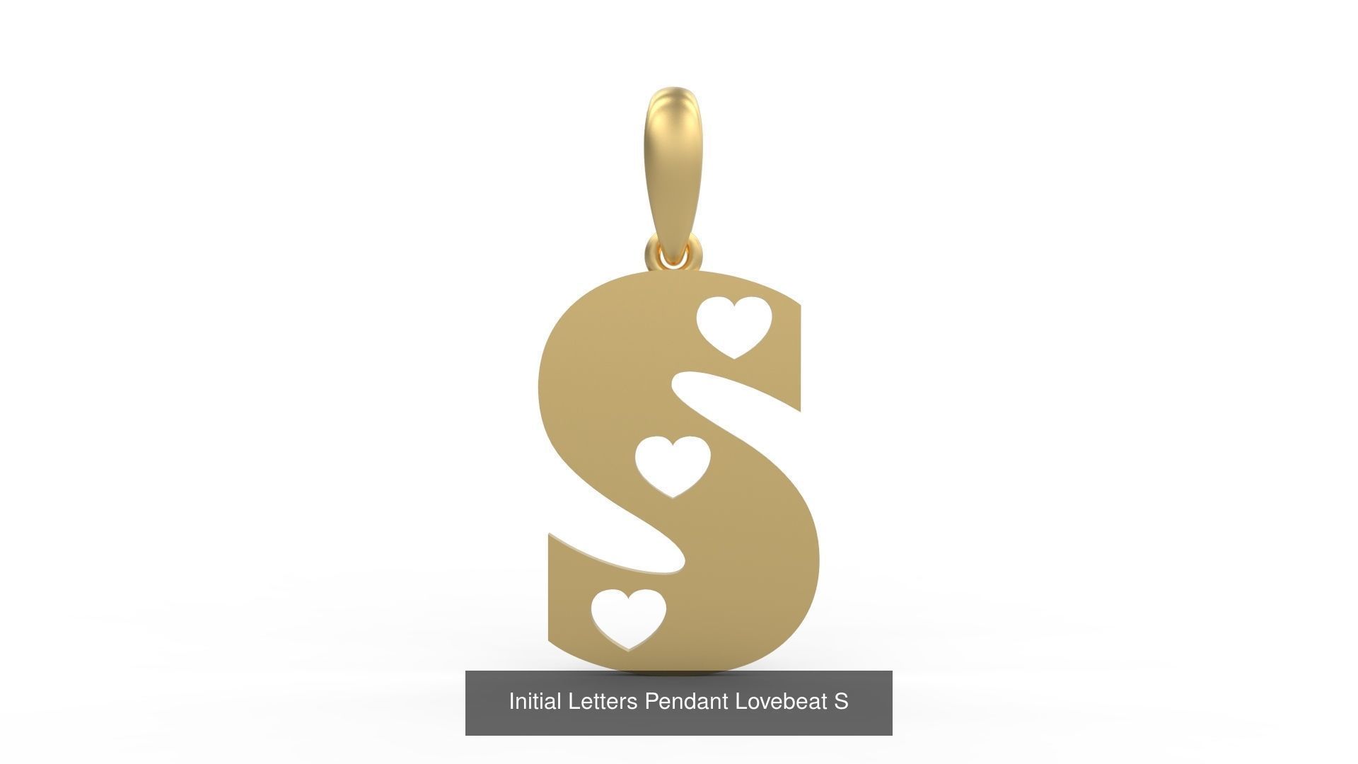 Initial Letters Pendant Alphabets Lovebeat 3D Model Collection_21