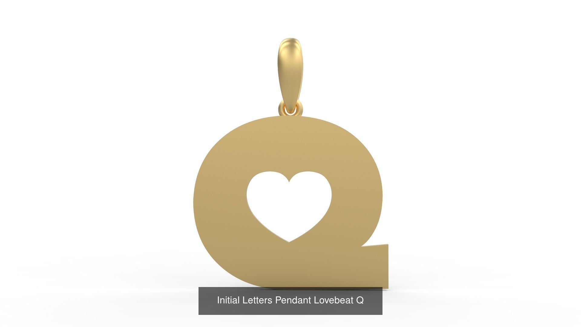 Initial Letters Pendant Alphabets Lovebeat 3D Model Collection_19