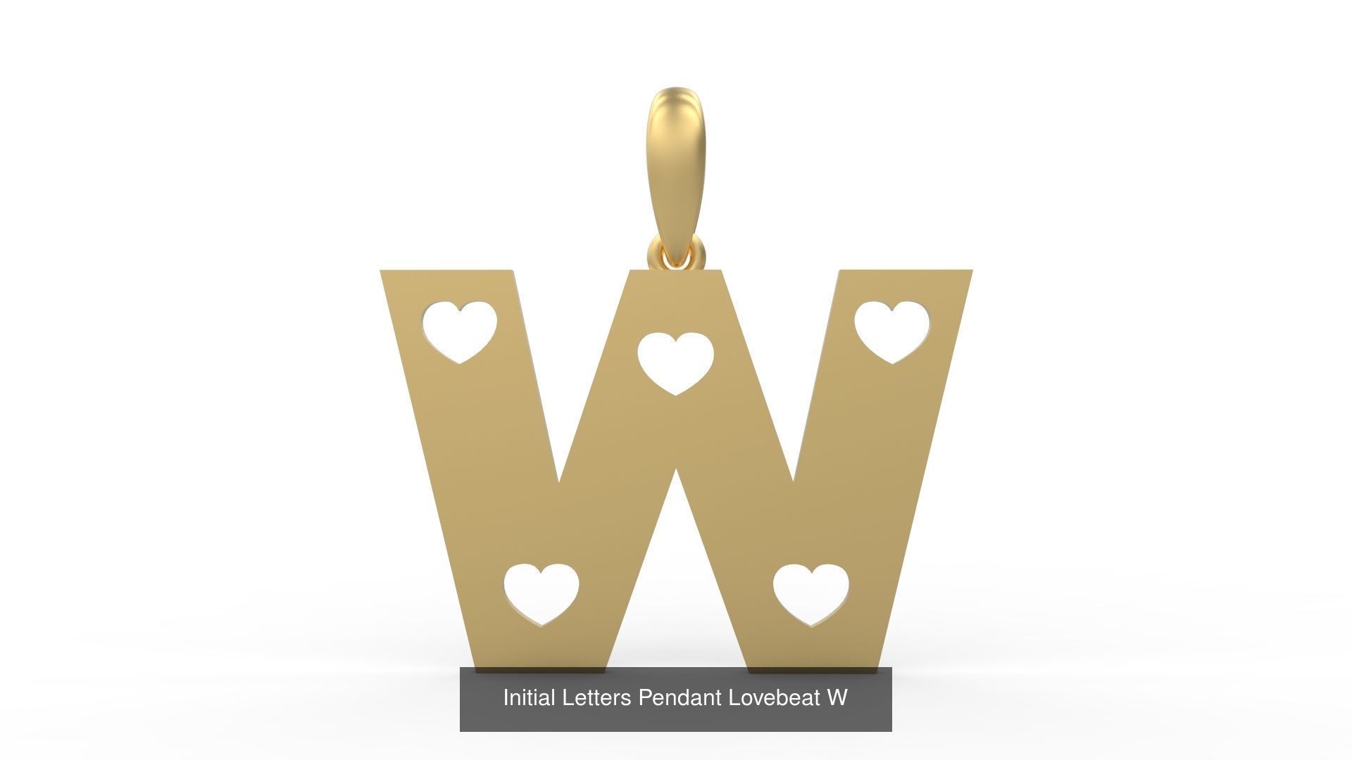Initial Letters Pendant Alphabets Lovebeat 3D Model Collection_25