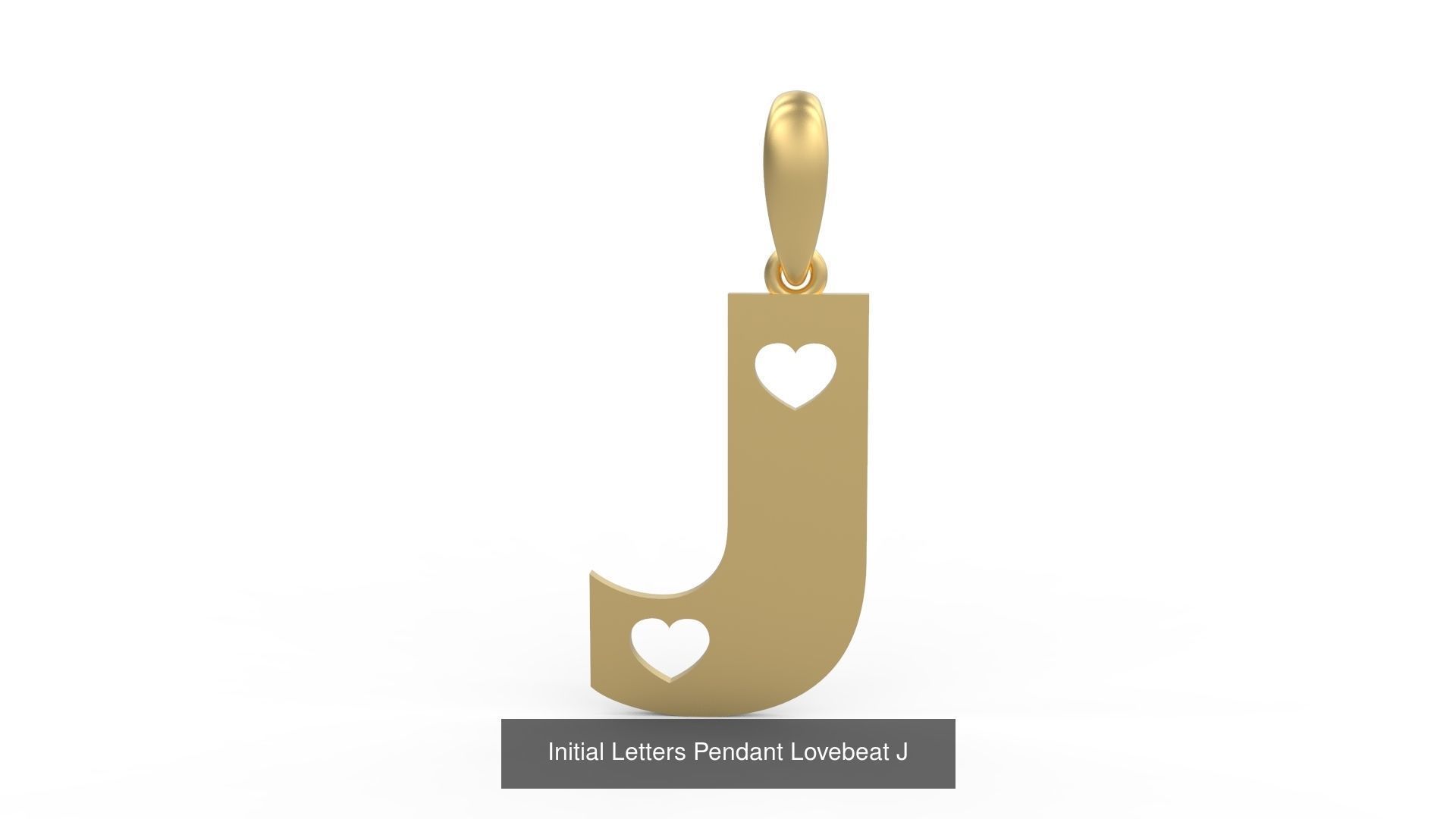 Initial Letters Pendant Alphabets Lovebeat 3D Model Collection_12