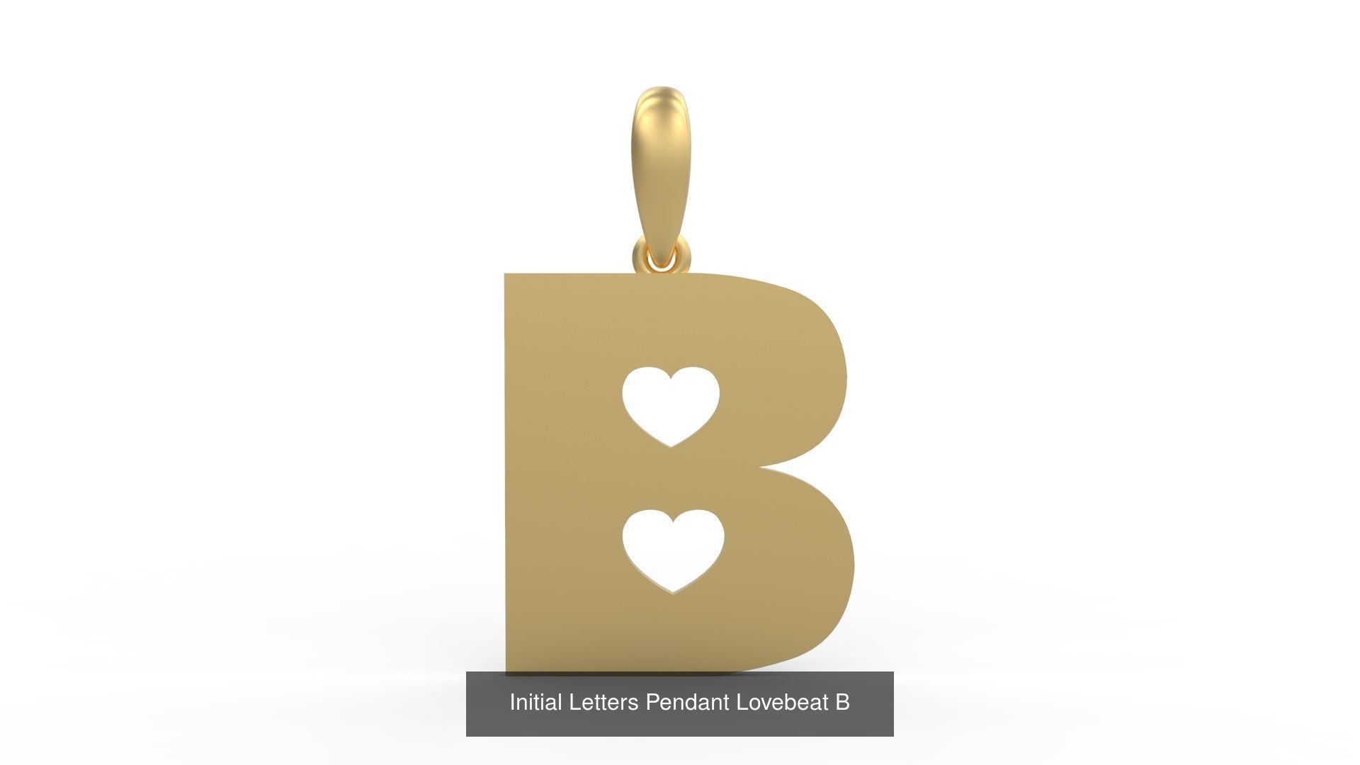 Initial Letters Pendant Alphabets Lovebeat 3D Model Collection_4
