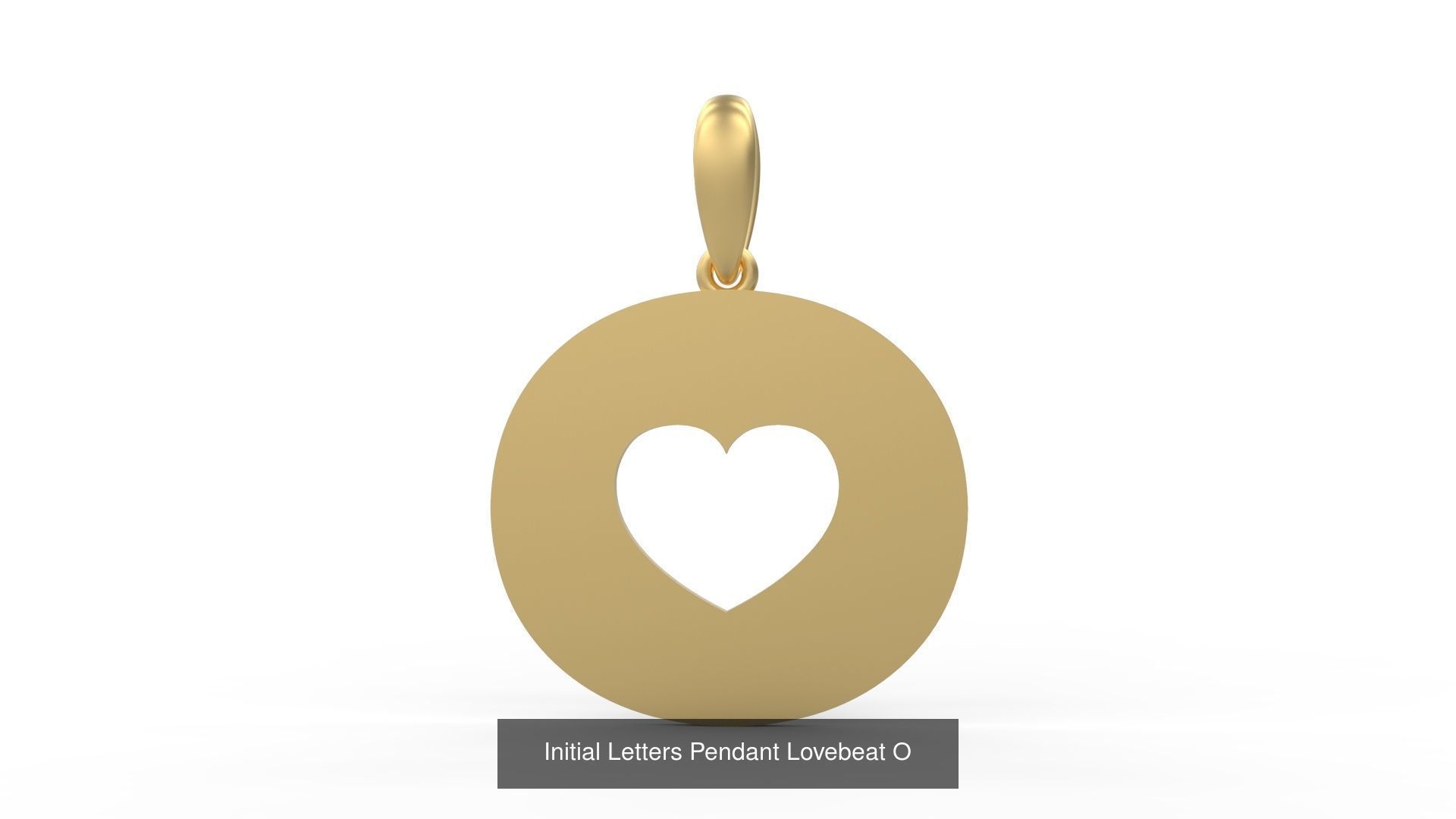 Initial Letters Pendant Alphabets Lovebeat 3D Model Collection_17
