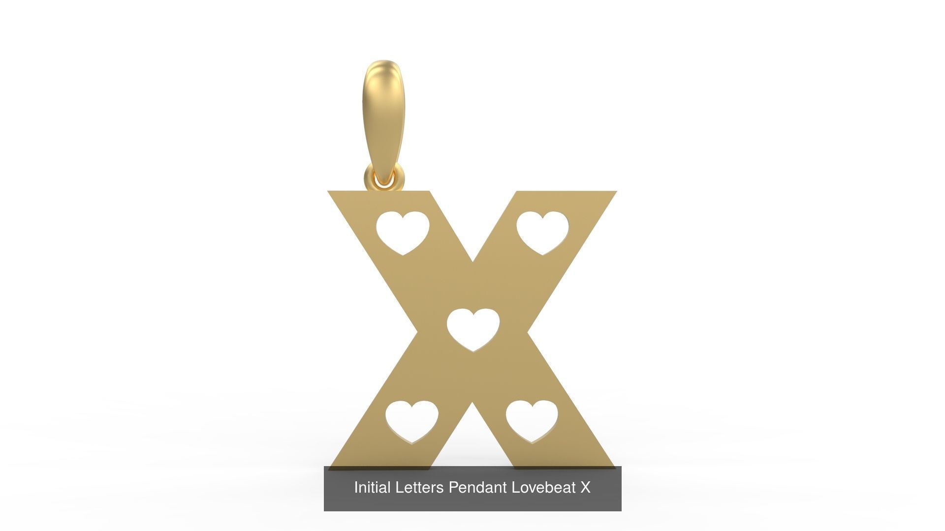 Initial Letters Pendant Alphabets Lovebeat 3D Model Collection_26
