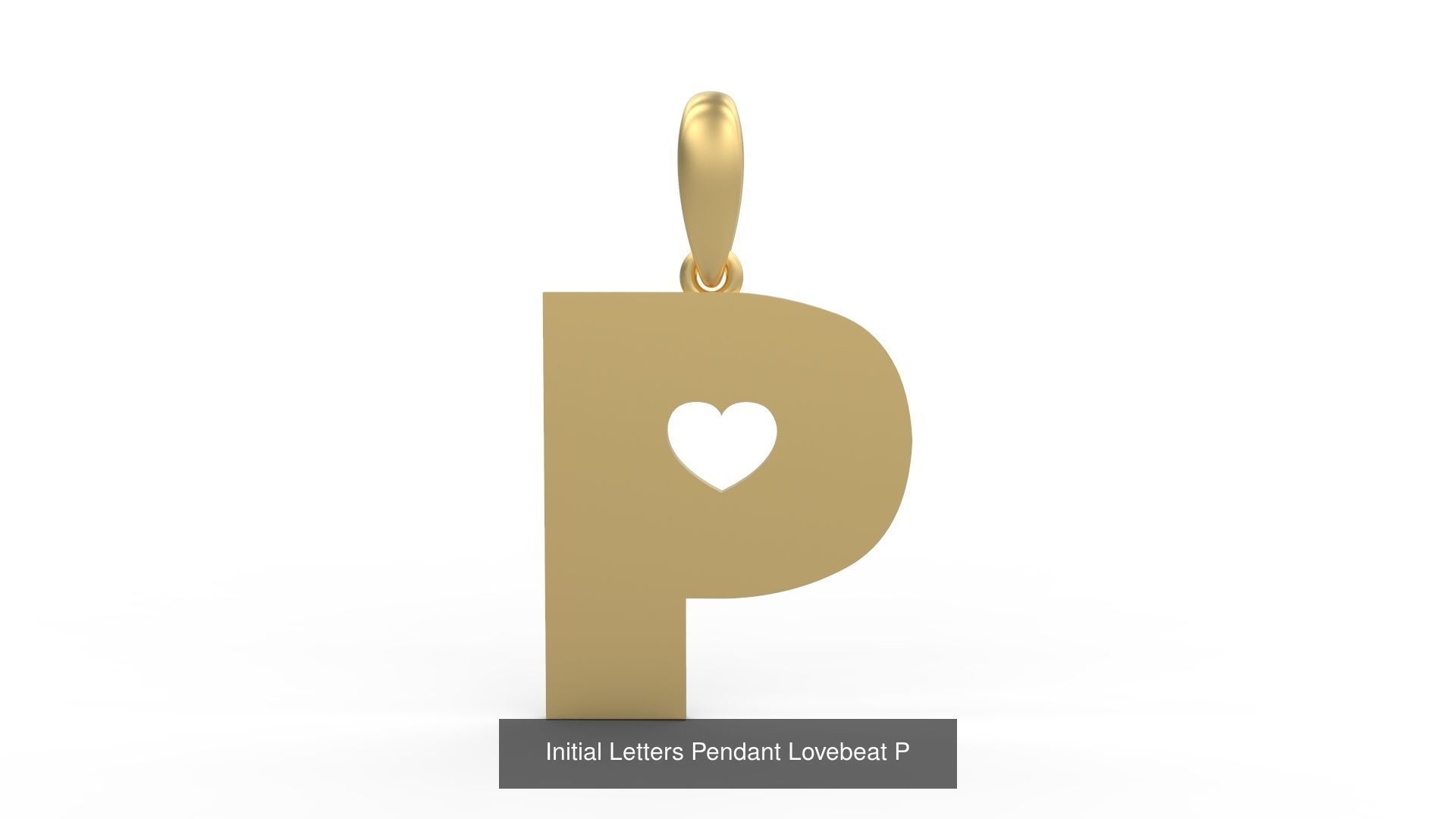 Initial Letters Pendant Alphabets Lovebeat 3D Model Collection_18