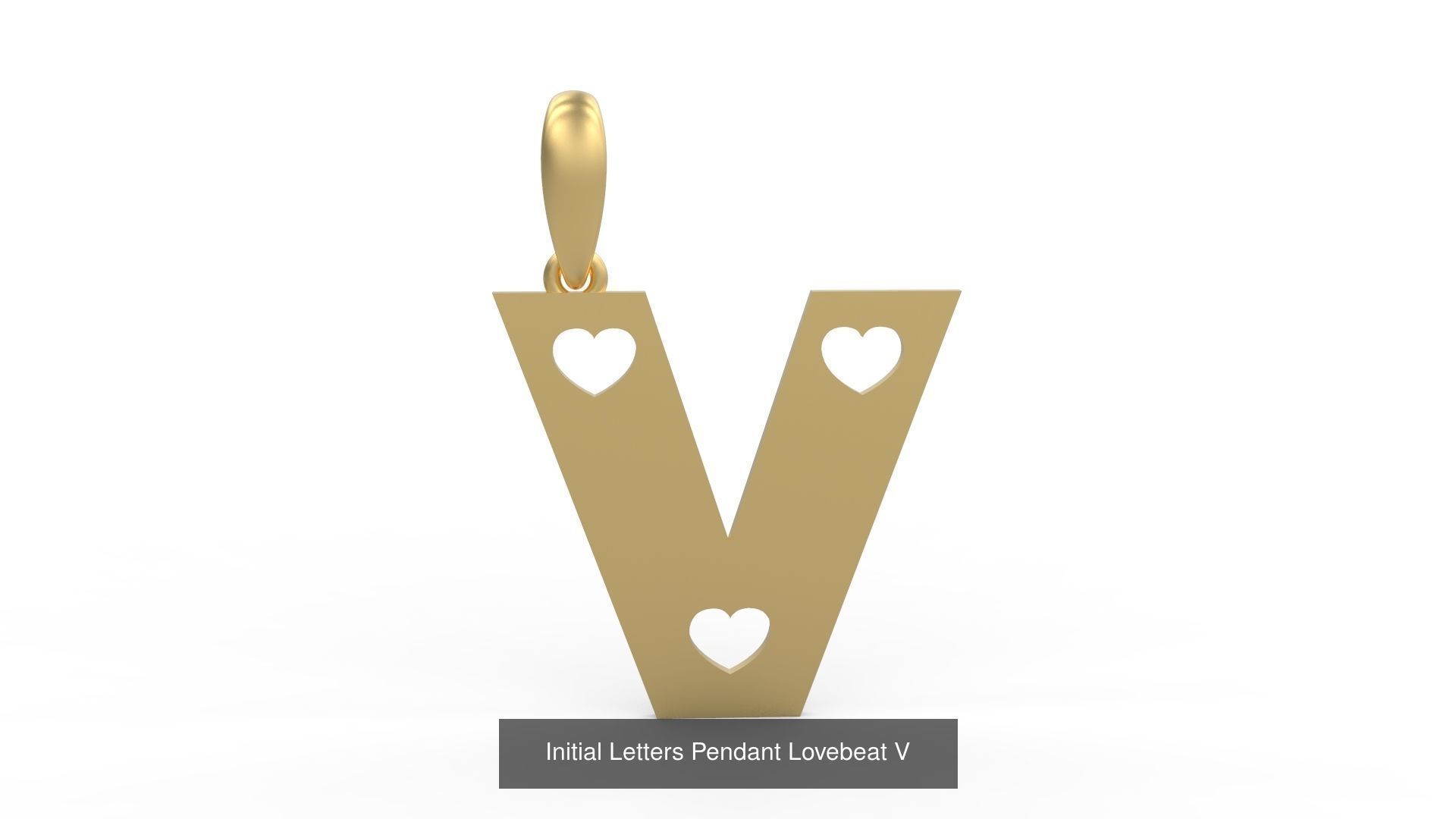 Initial Letters Pendant Alphabets Lovebeat 3D Model Collection_24
