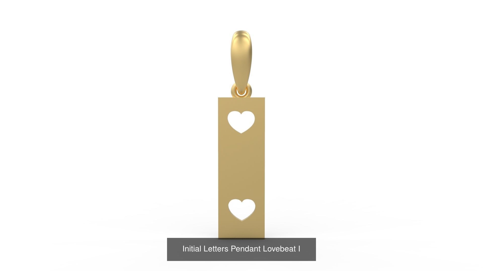 Initial Letters Pendant Alphabets Lovebeat 3D Model Collection_11