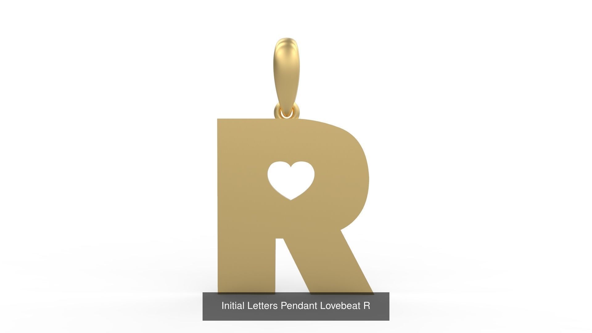 Initial Letters Pendant Alphabets Lovebeat 3D Model Collection_20