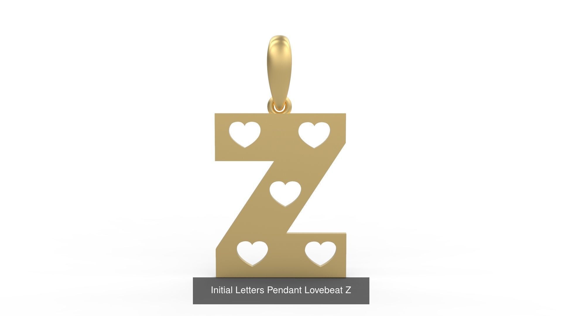 Initial Letters Pendant Alphabets Lovebeat 3D Model Collection_28