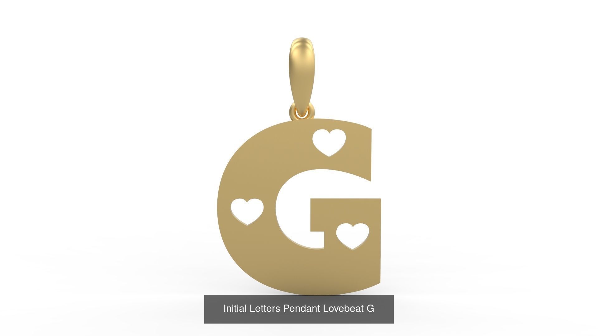Initial Letters Pendant Alphabets Lovebeat 3D Model Collection_9