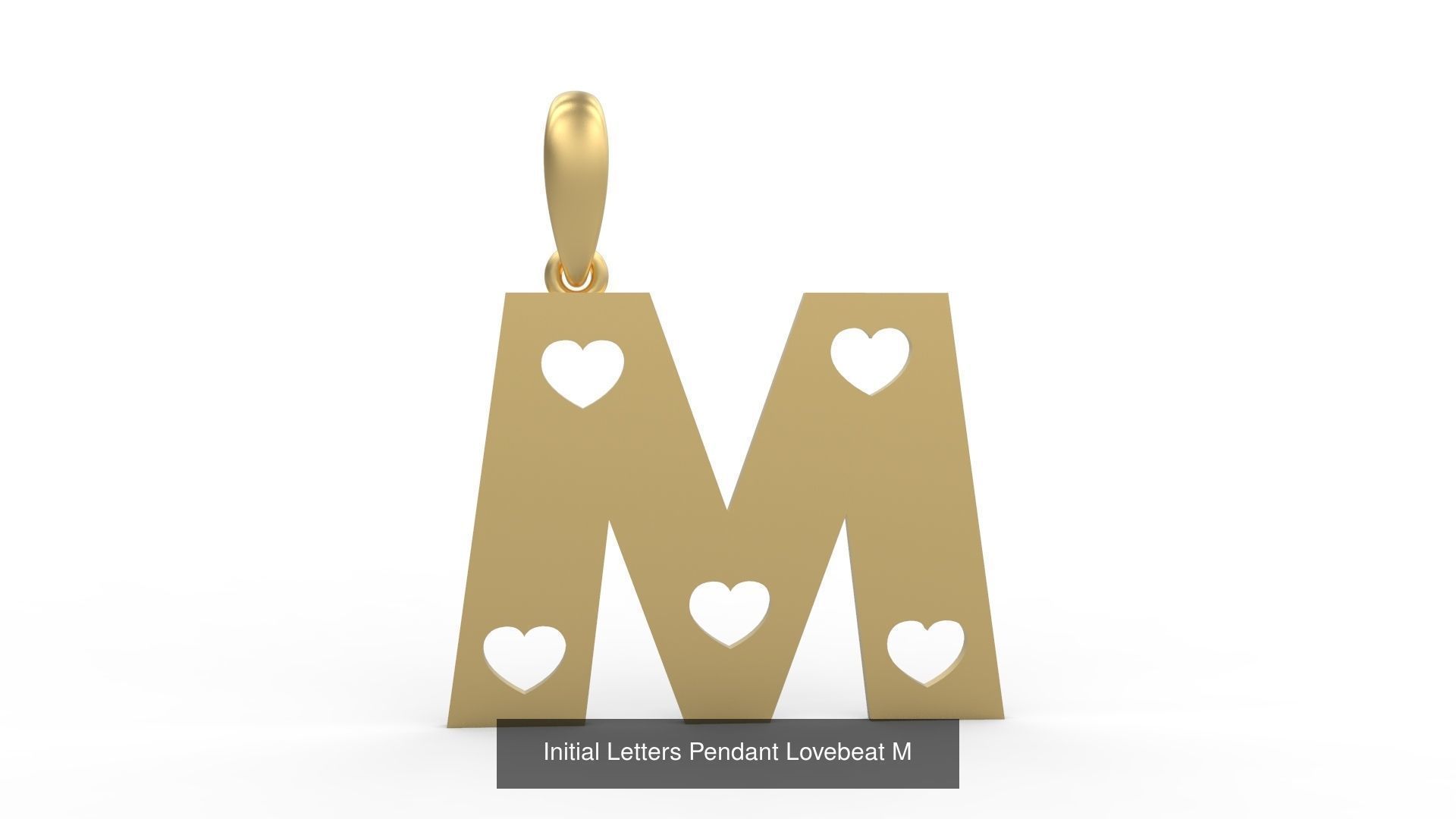 Initial Letters Pendant Alphabets Lovebeat 3D Model Collection_15