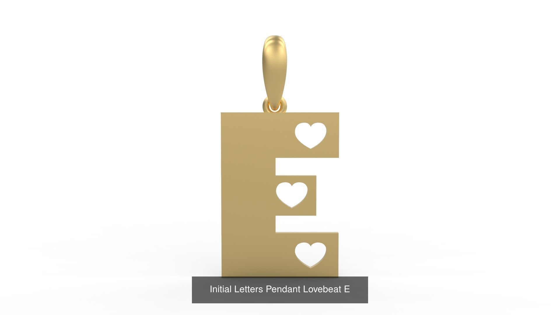 Initial Letters Pendant Alphabets Lovebeat 3D Model Collection_7