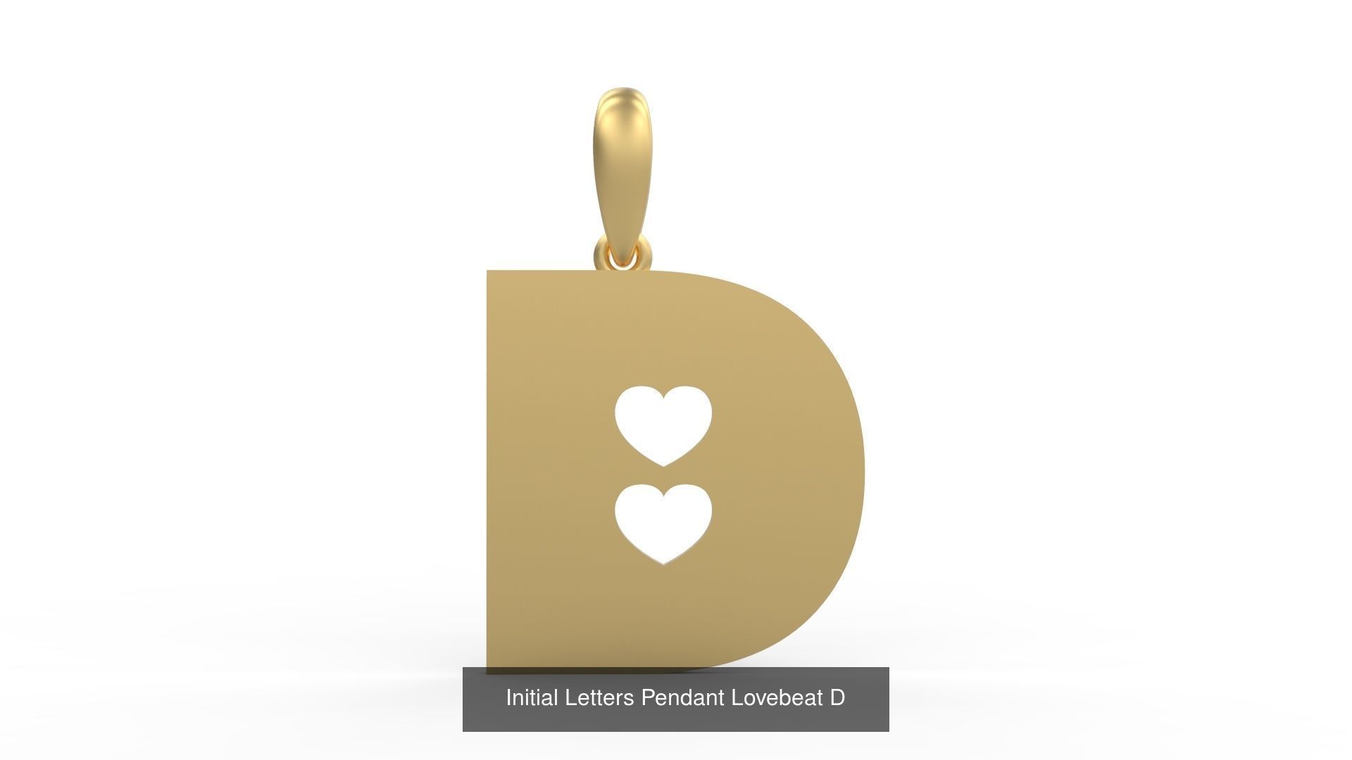 Initial Letters Pendant Alphabets Lovebeat 3D Model Collection_6