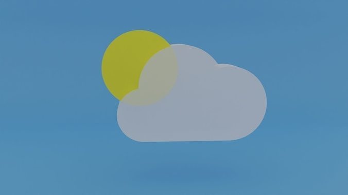 Weather logo Free low-poly 3D model