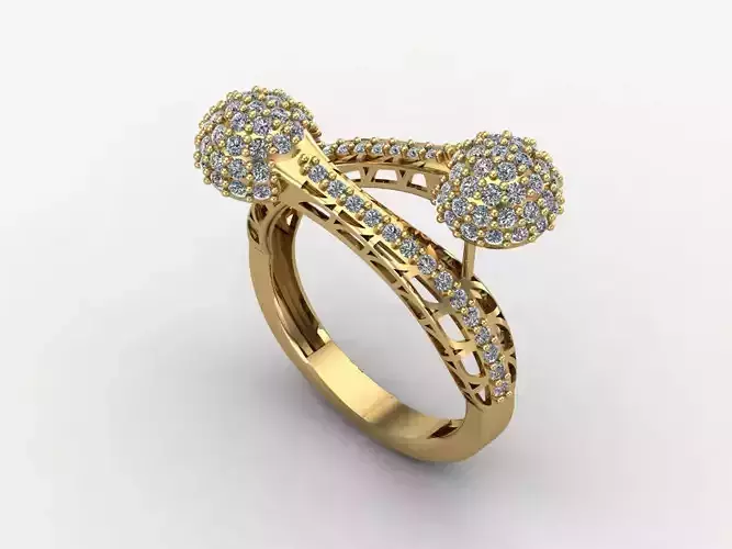 Two Head Women Ring 3DM Womens Ring 3d models 3D print model