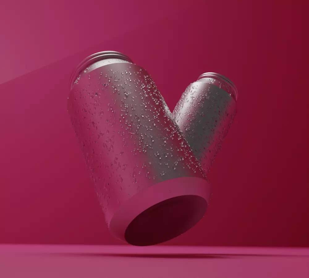 Beer can without label Free 3D model