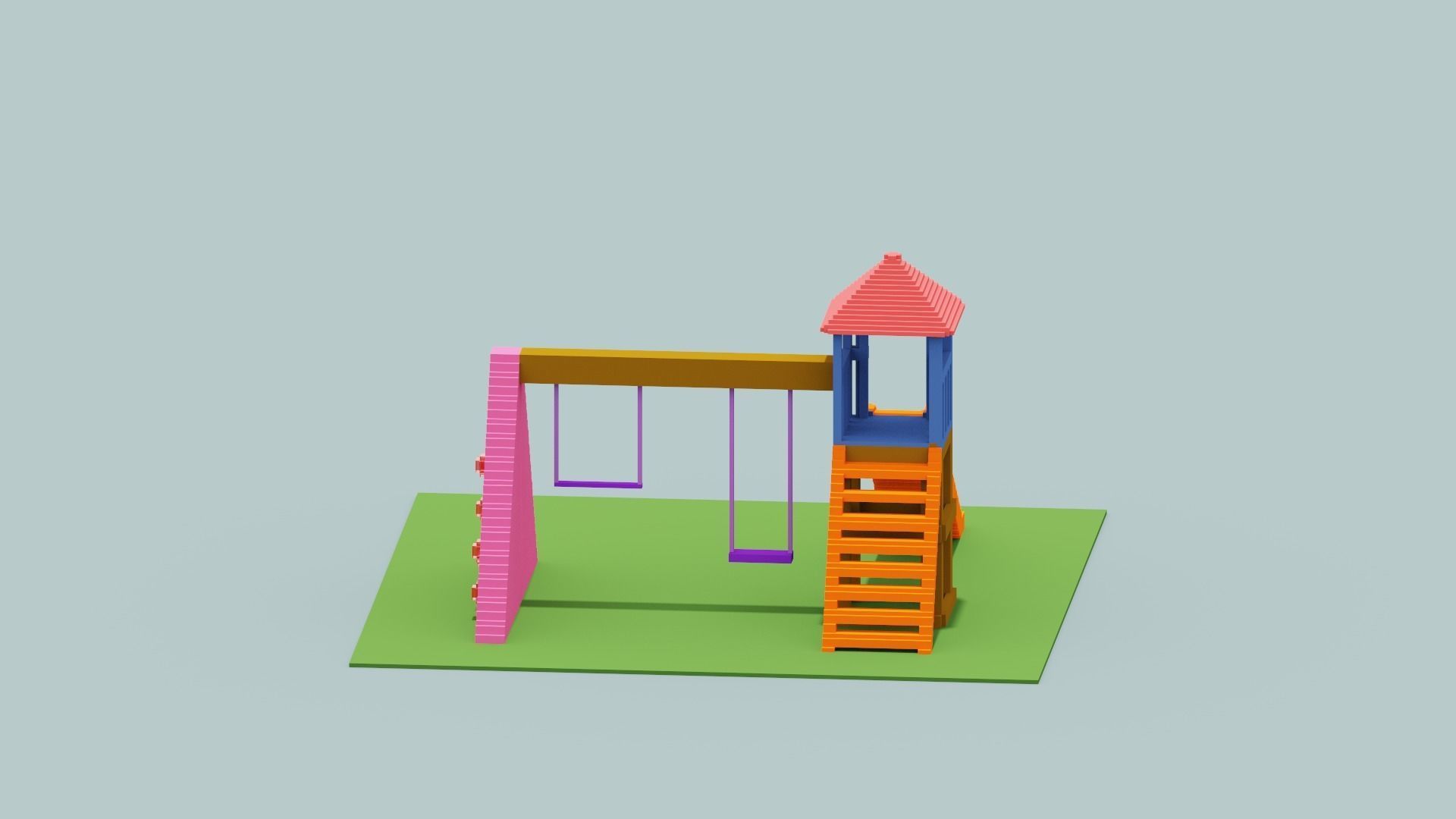 Voxel Playground Low-poly 3D model_9