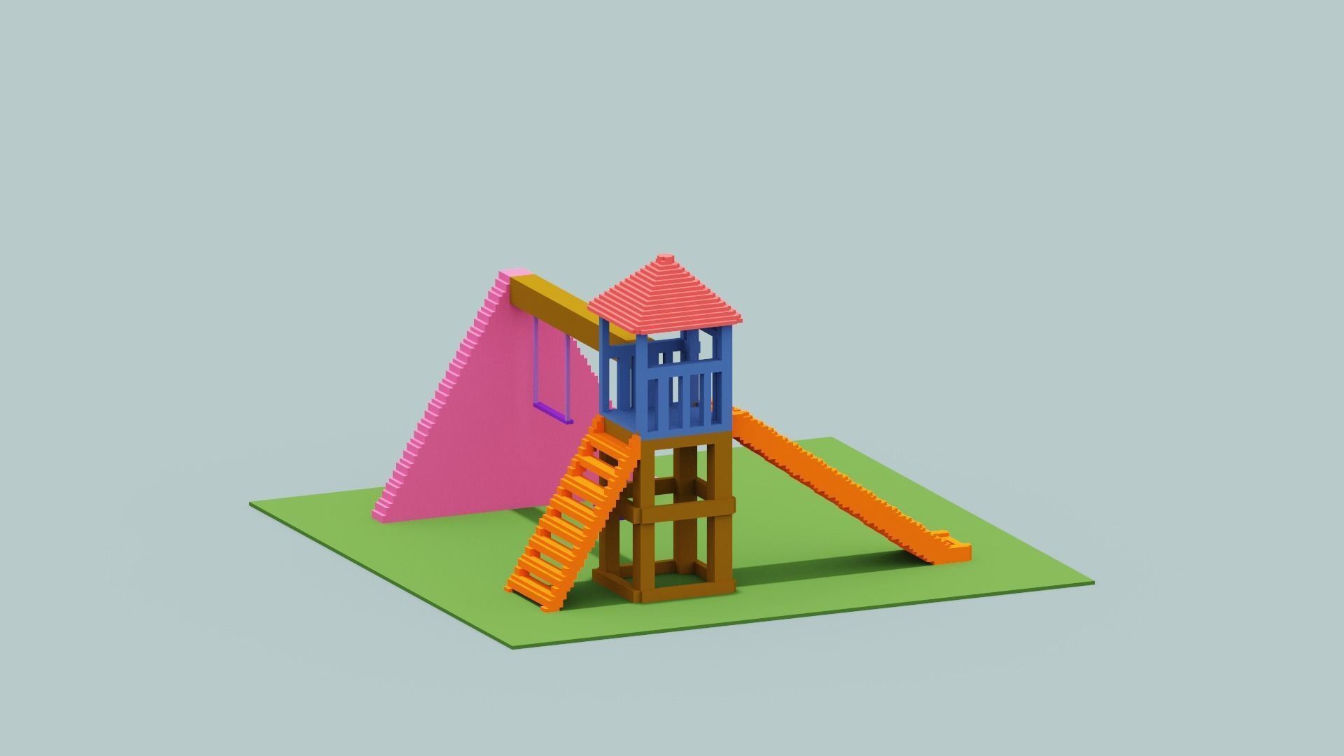 Voxel Playground Low-poly 3D model_11