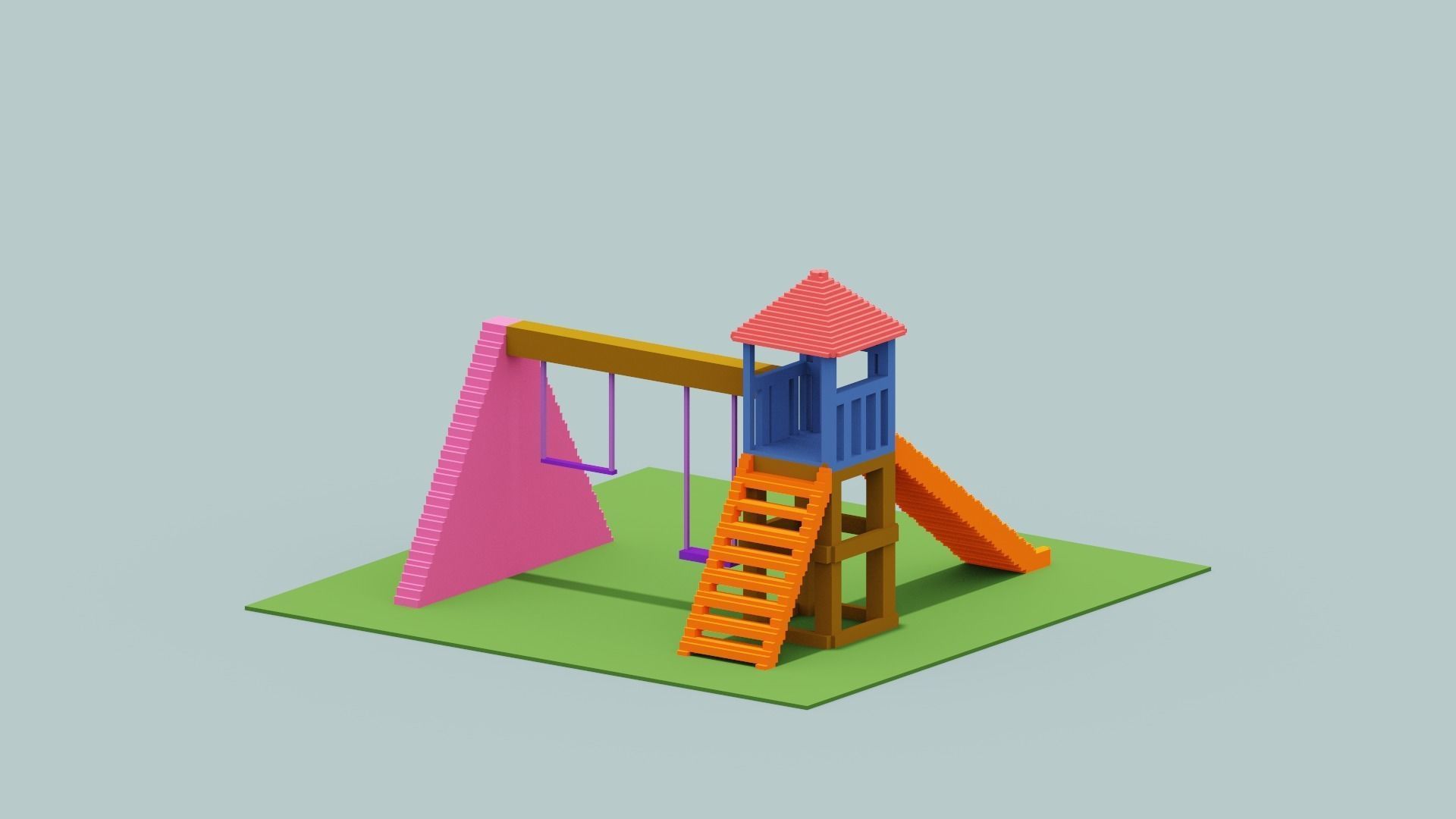 Voxel Playground Low-poly 3D model_10