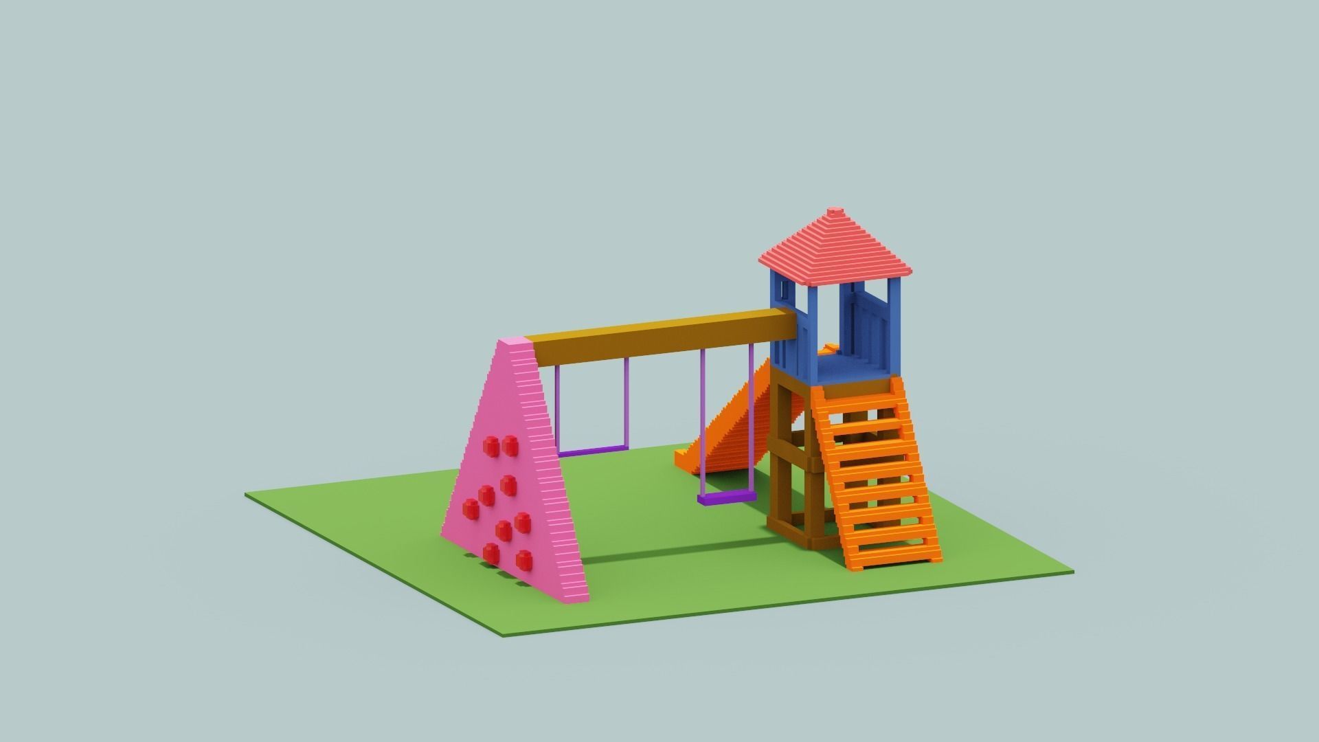 Voxel Playground Low-poly 3D model_8
