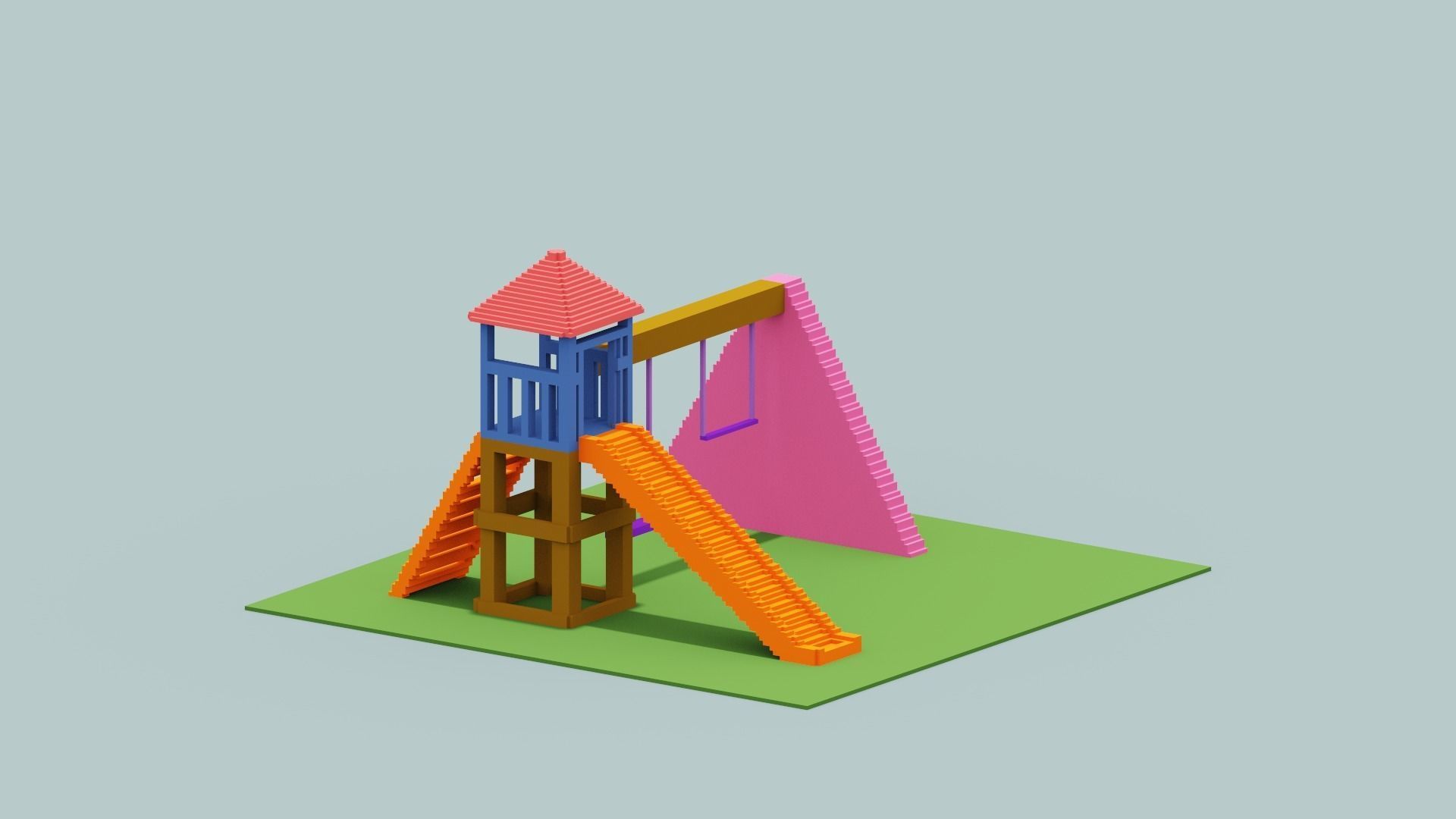 Voxel Playground Low-poly 3D model_13