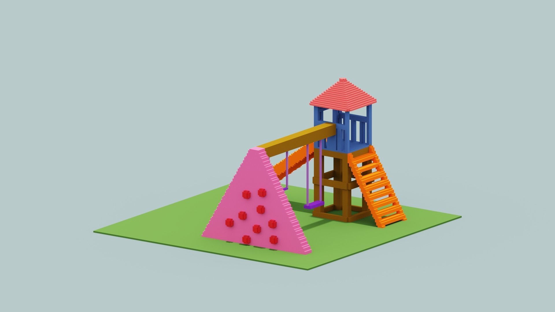 Voxel Playground Low-poly 3D model_6