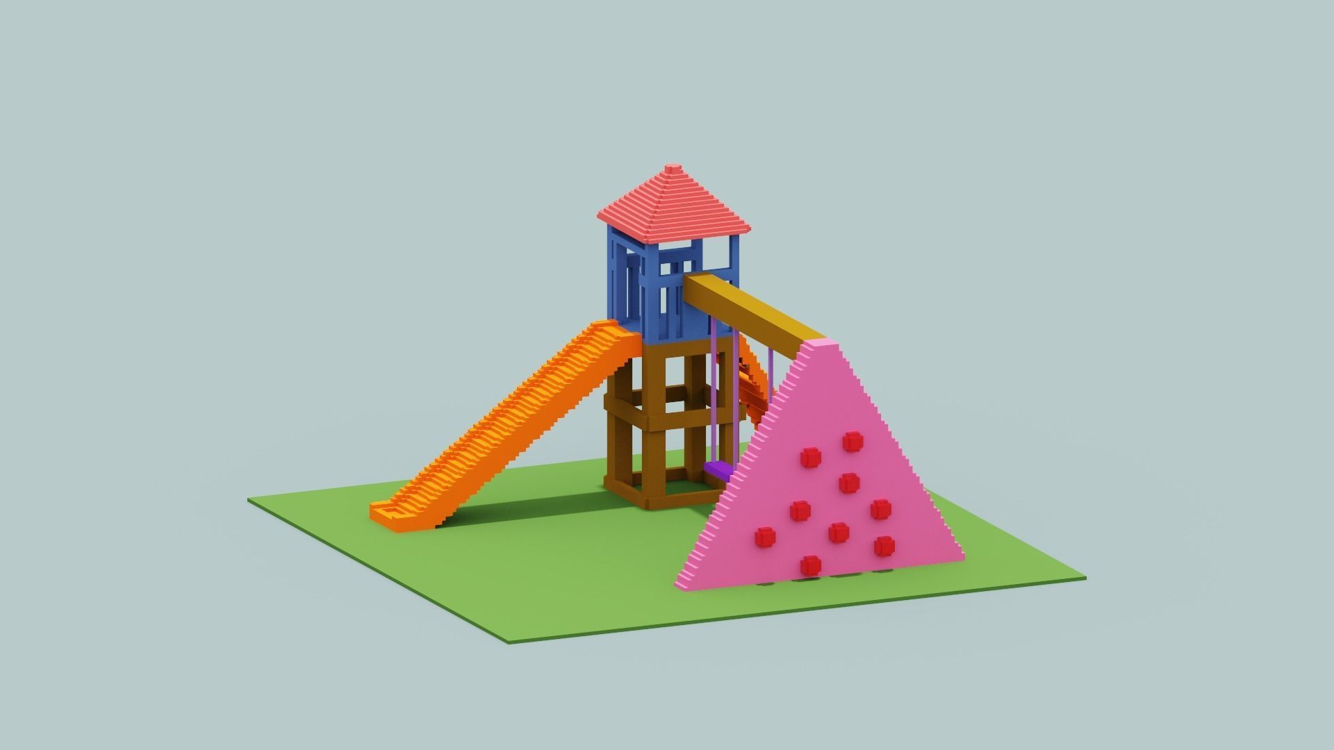 Voxel Playground Low-poly 3D model_2