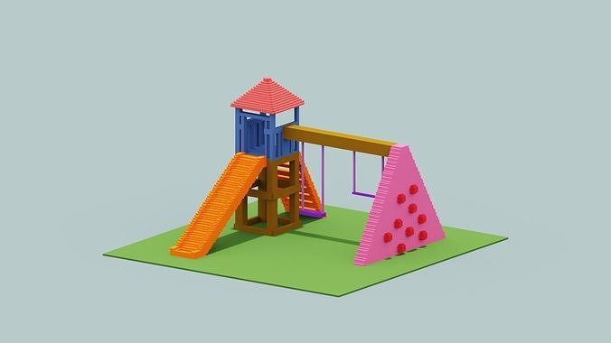 Voxel Playground Low-poly 3D model