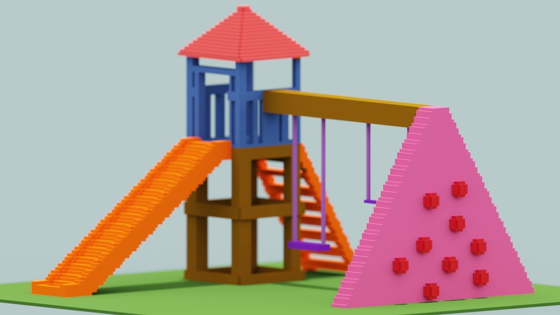 Voxel Playground Low-poly 3D model_1