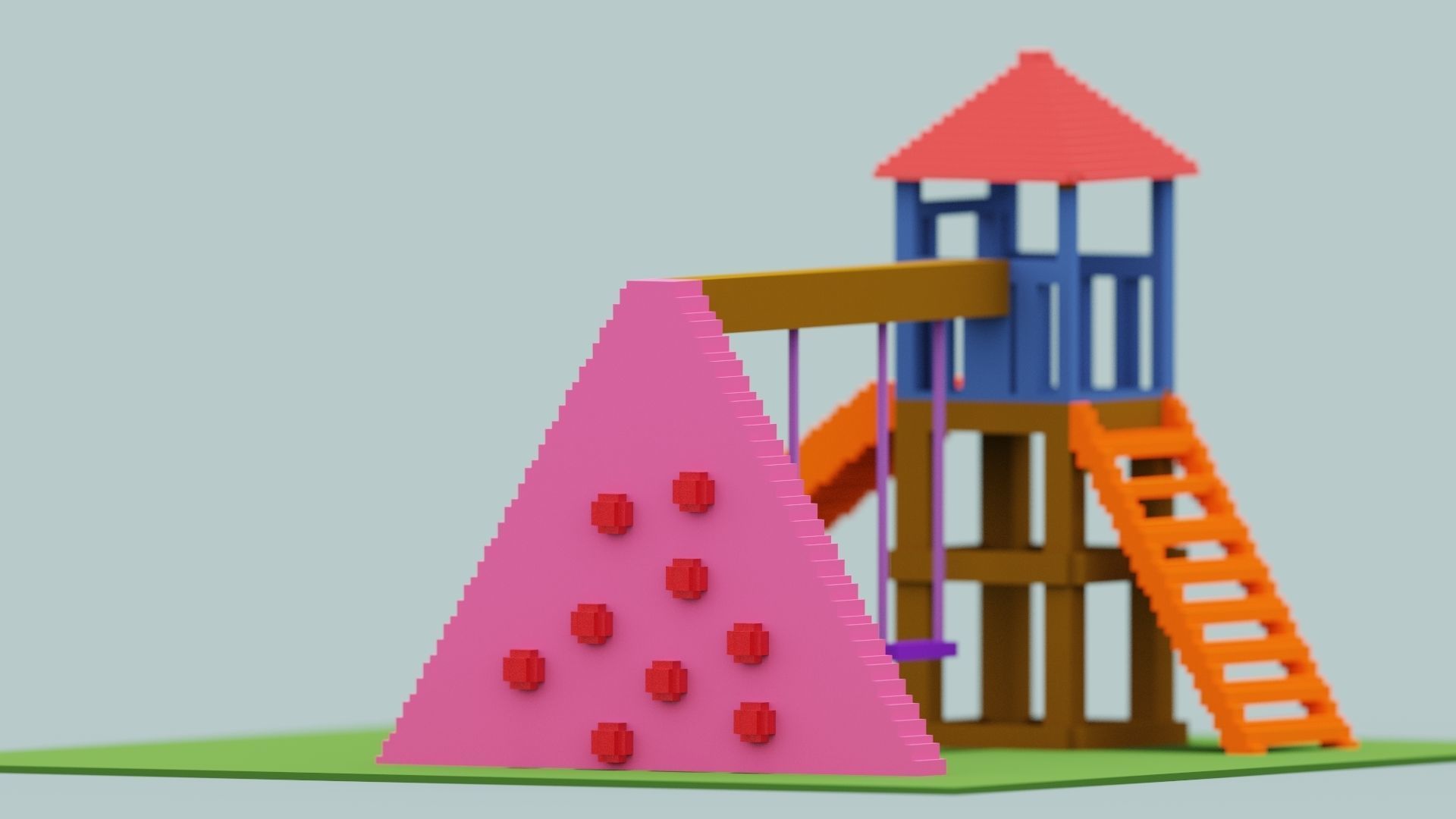 Voxel Playground Low-poly 3D model_7
