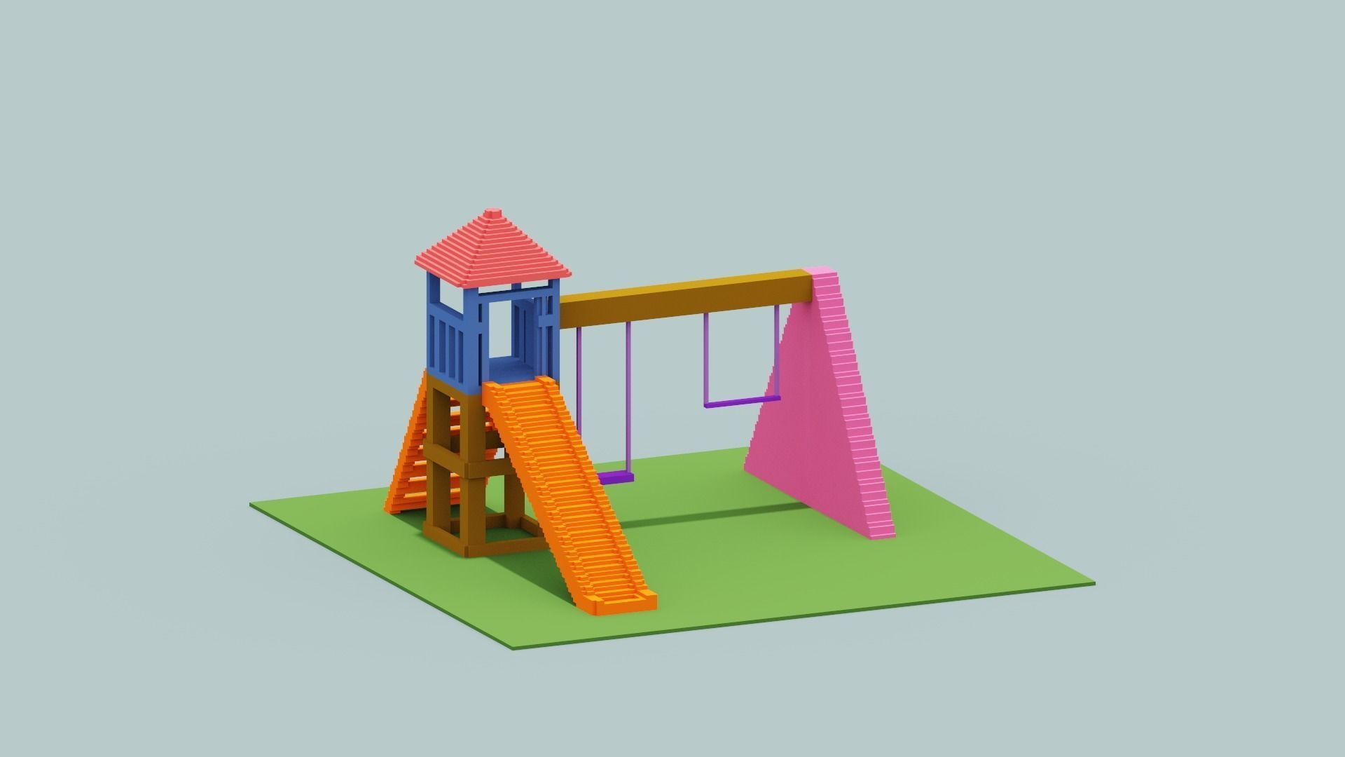 Voxel Playground Low-poly 3D model_14