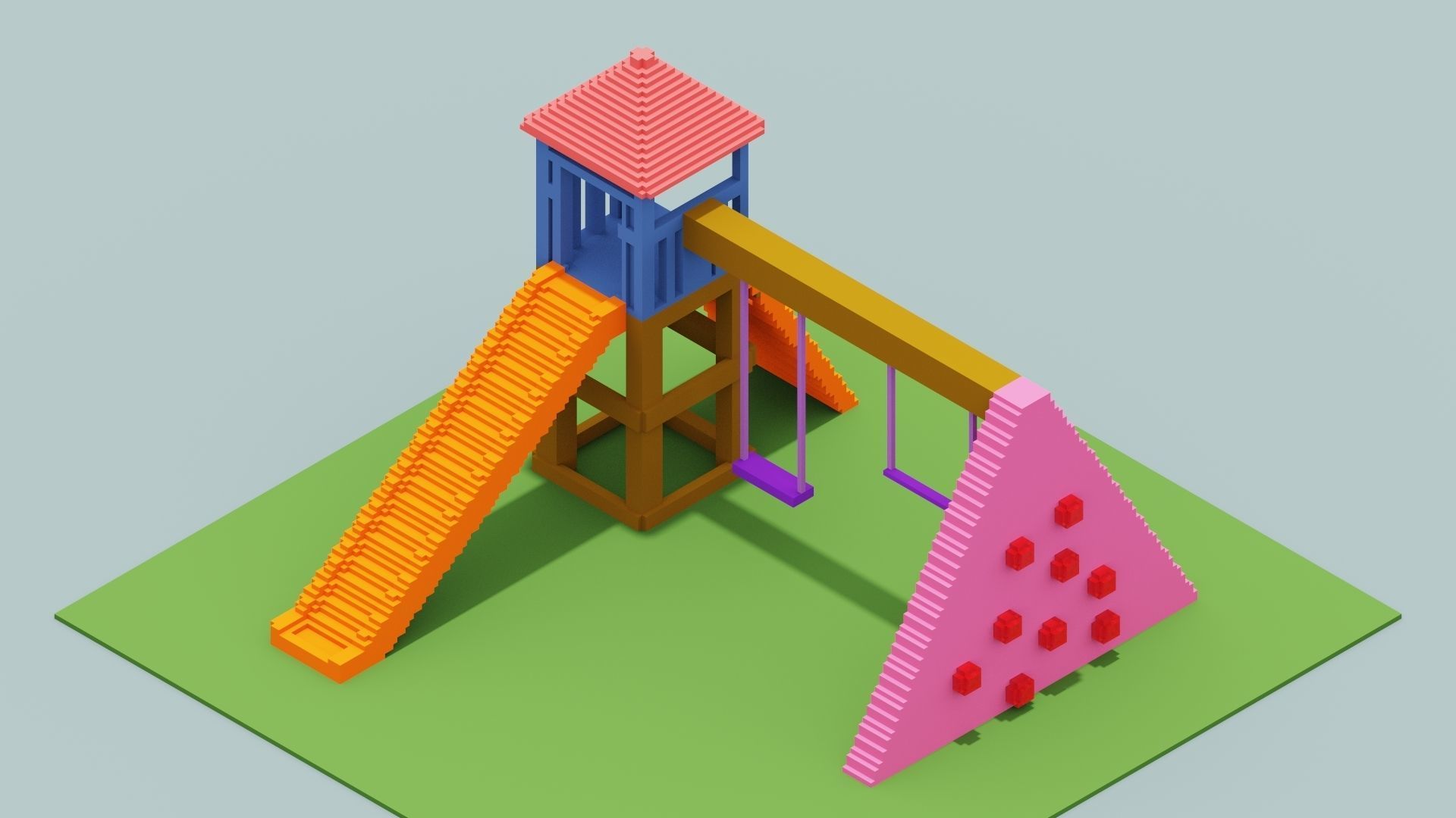 Voxel Playground Low-poly 3D model_16