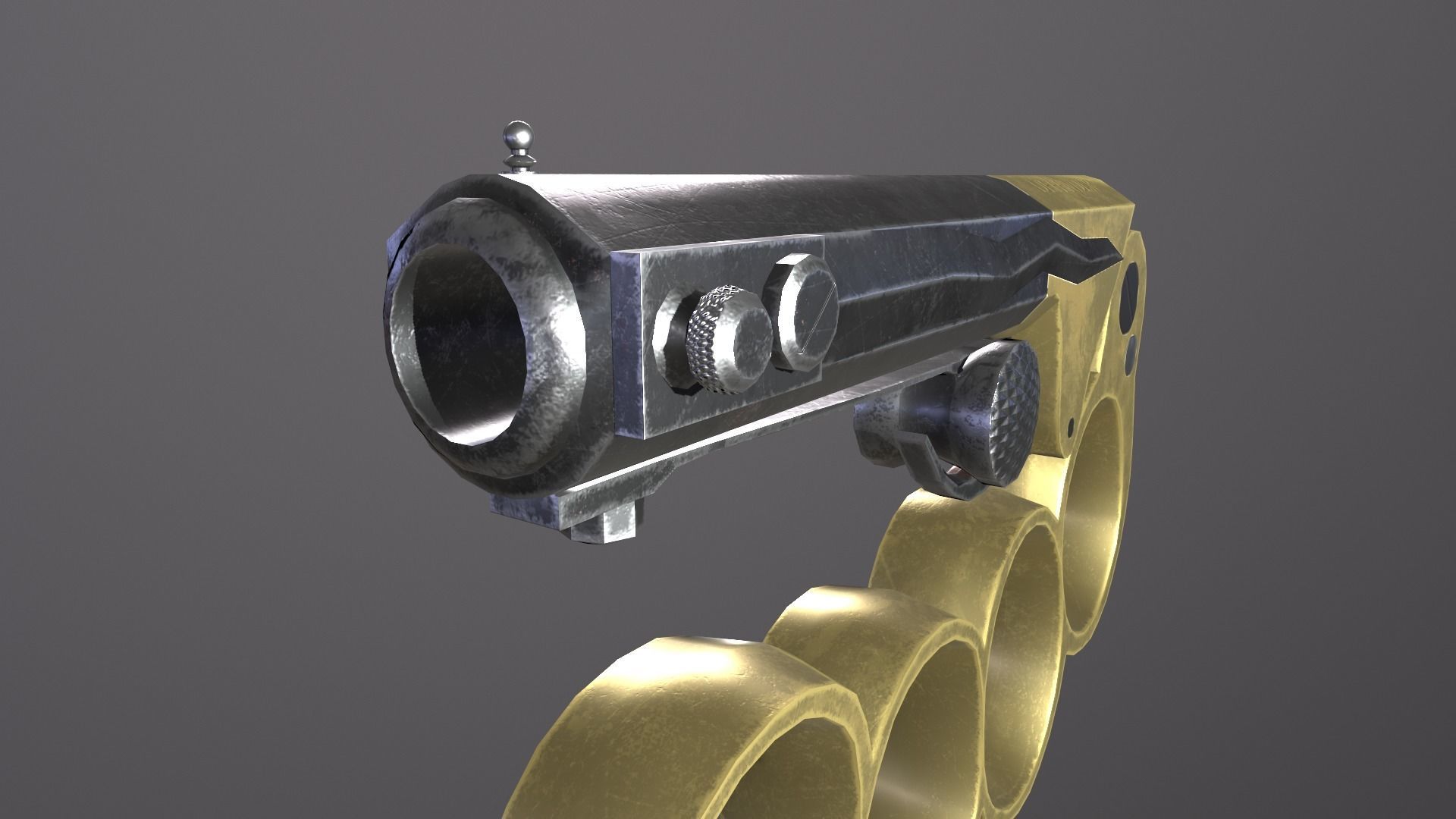The Sure Defender knuckleduster gun Low-poly 3D model_3