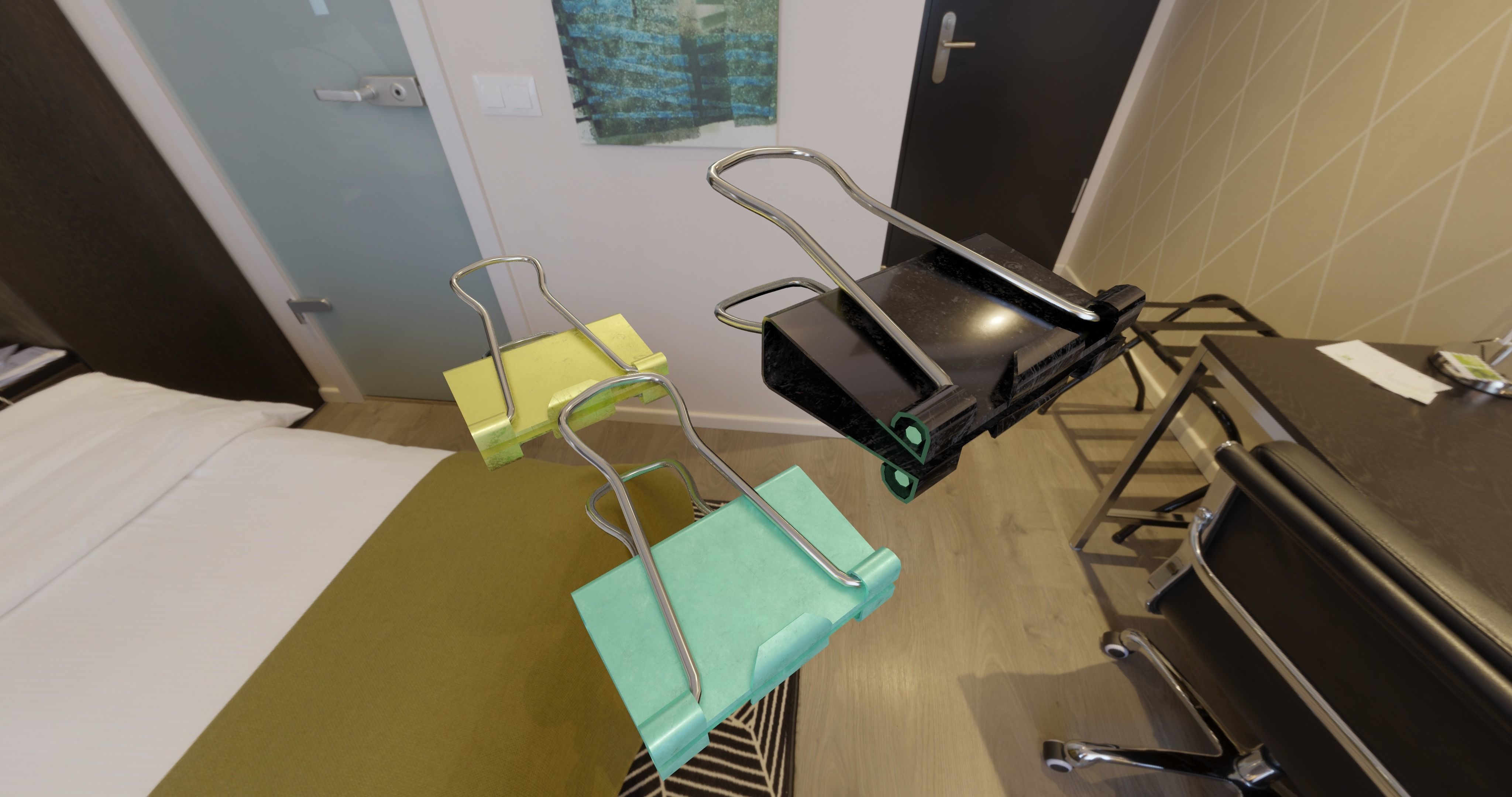 big Office document paperclips Low-poly 3D model_3