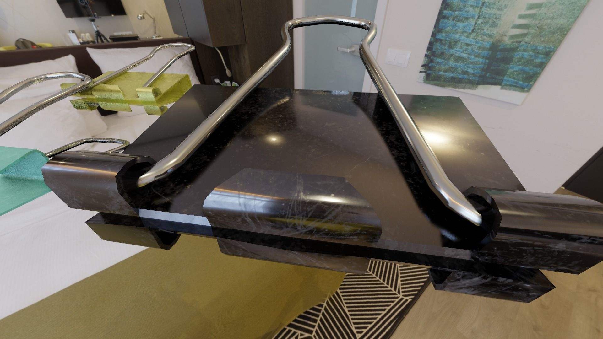 big Office document paperclips Low-poly 3D model_7