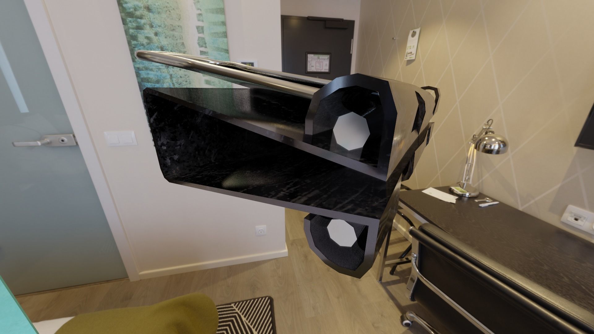 big Office document paperclips Low-poly 3D model_6