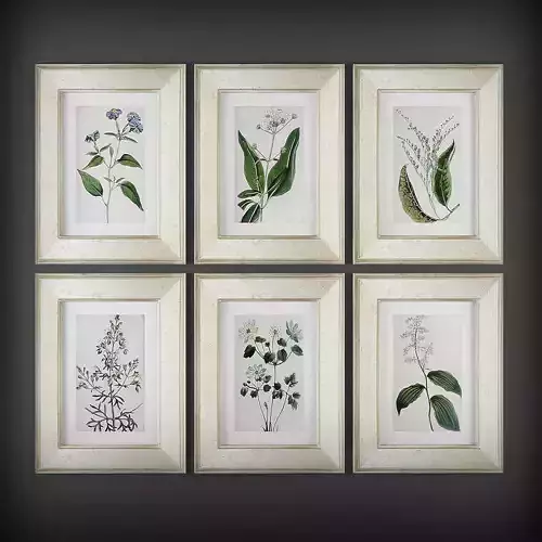 Picture Frames Low-poly 3D model