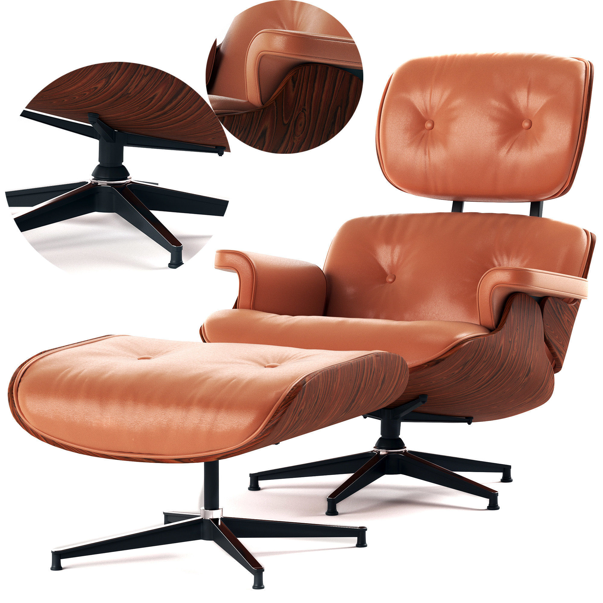 Eames Lounge Chair 3D model_3