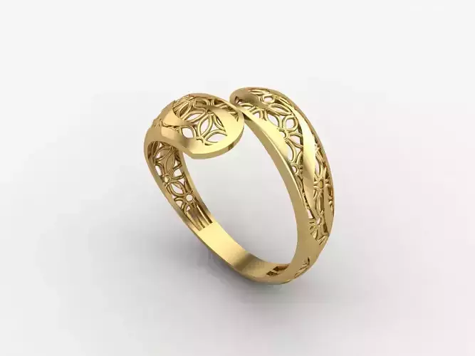 Two Head Women Ring 3DM Womens Ring 3d models 3D print model