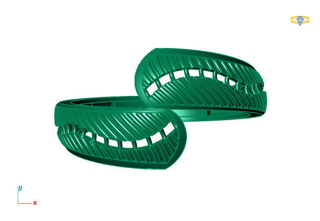 Two Head Women Ring 3DM Womens Ring 3d models 3D print model 3D print model_2